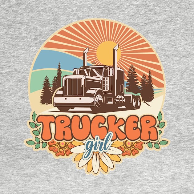 Groovy trucker girl female driver by HomeCoquette